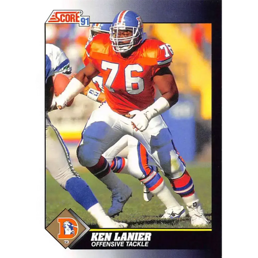 1991 Score #477 Ken Lanier EX Excellent Denver Broncos Football Card