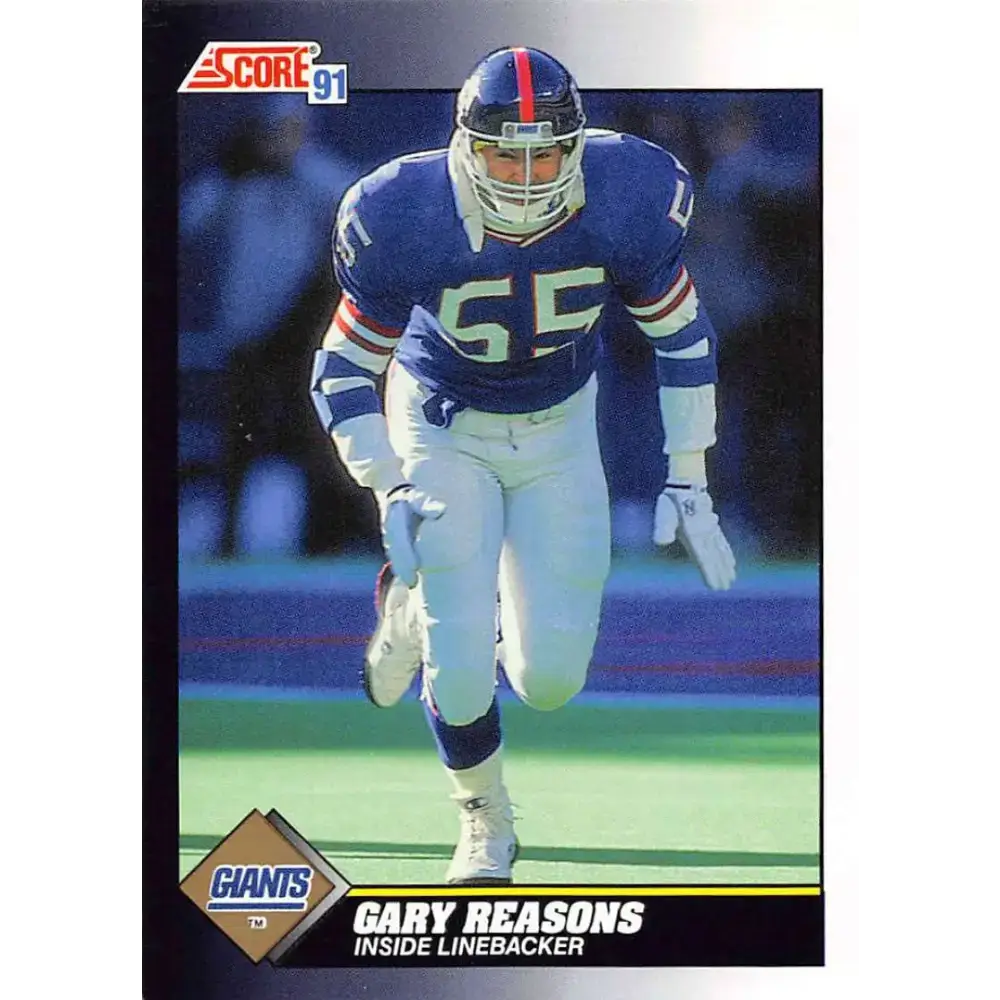 1991 Score #482 Gary Reasons EX Excellent New York Giants Football Card - Football Card Single