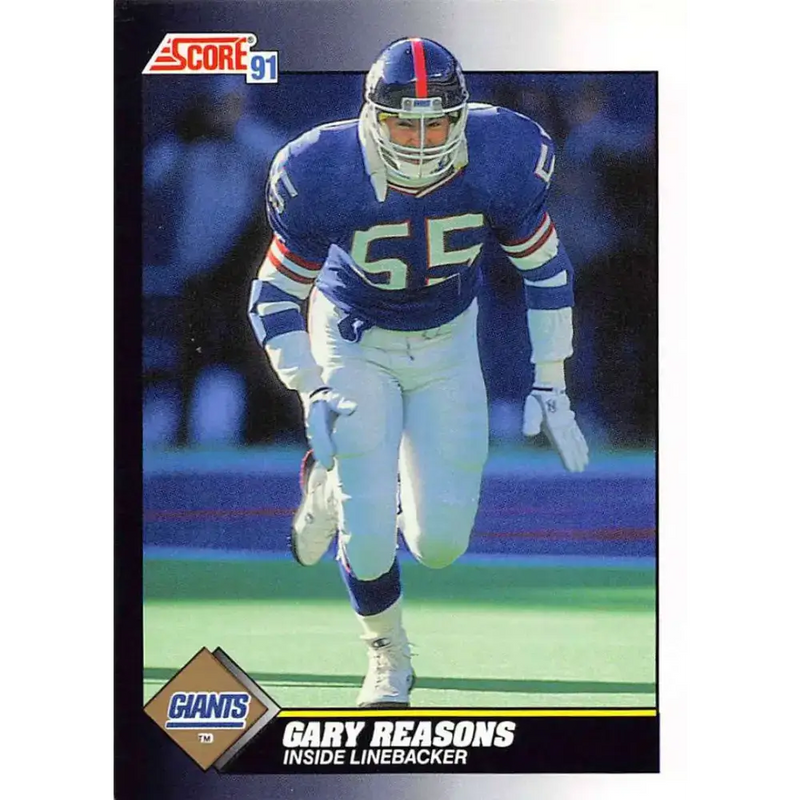 1991 Score #482 Gary Reasons EX Excellent New York Giants Football Card - Football Card Single