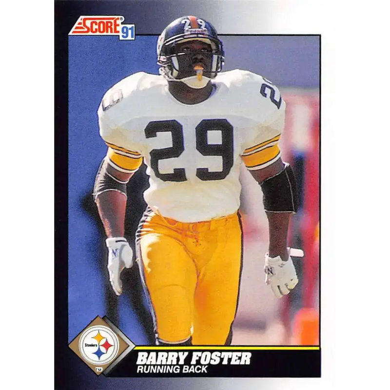 1991 Score #484 Barry Foster EX Excellent Pittsburgh Steelers Football Card - Football Card Single