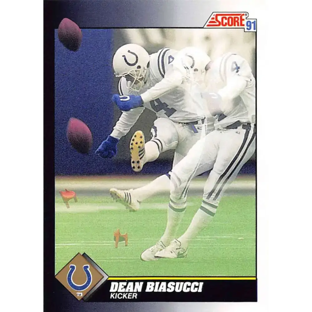 1991 Score #486 Dean Biasucci EX Excellent Indianapolis Colts Football Card