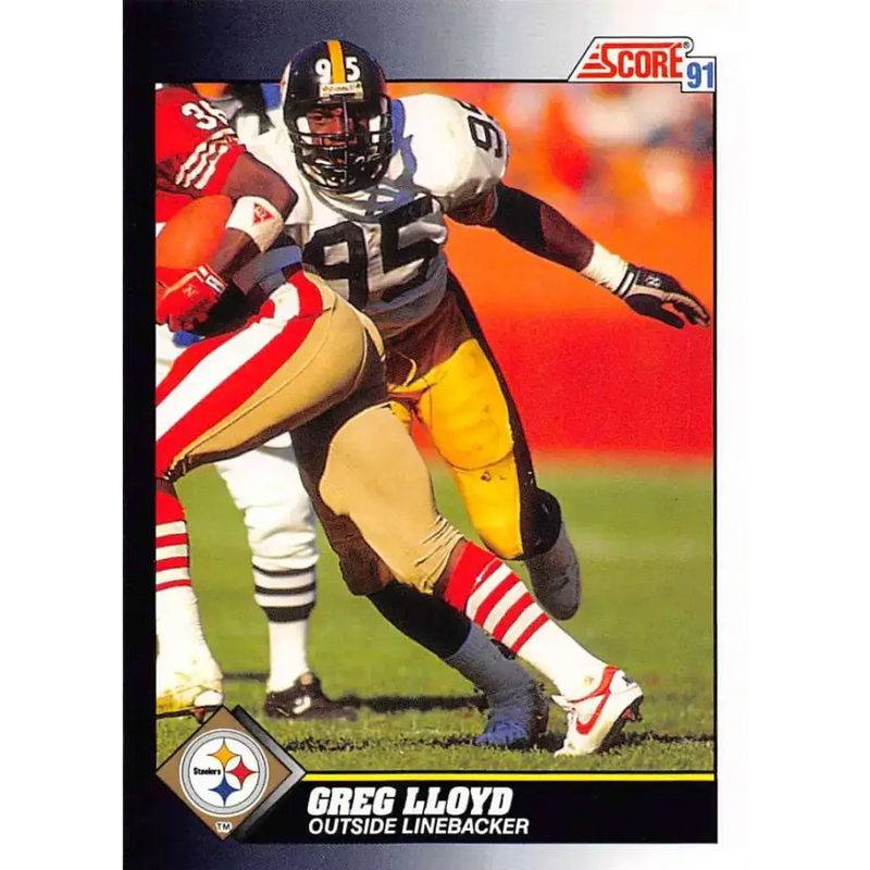 1991 Score #491 Greg Lloyd EX Excellent Pittsburgh Steelers Football Card - Football Card Single