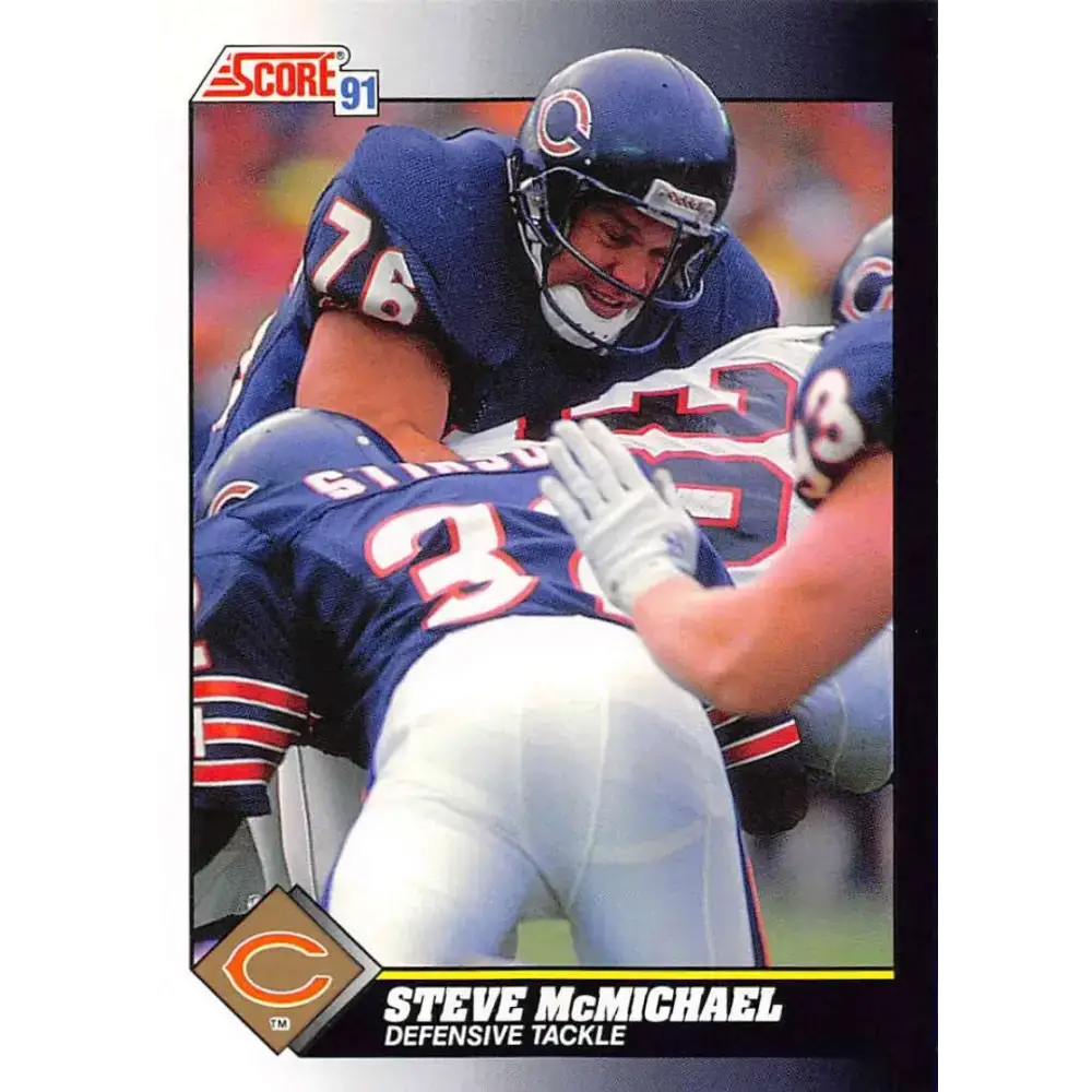 1991 Score #492 Steve McMichael EX Excellent Chicago Bears Football Card