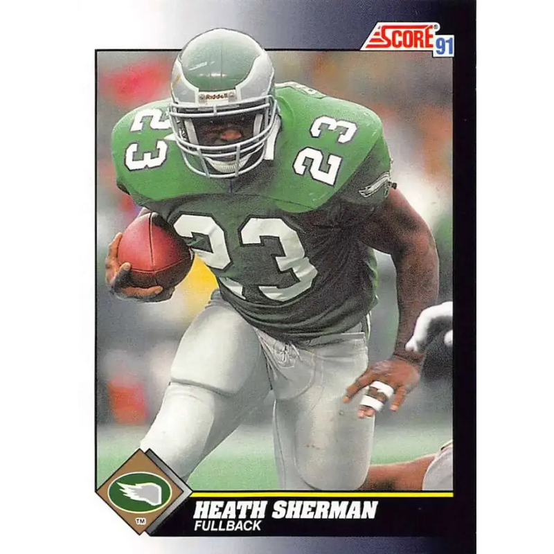 1991 Score #498 Heath Sherman EX Excellent Philadelphia Eagles Football Card
