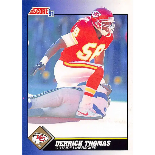 1991 Score #5 Derrick Thomas EX Excellent Kansas City Chiefs Football Card - Football Card Single