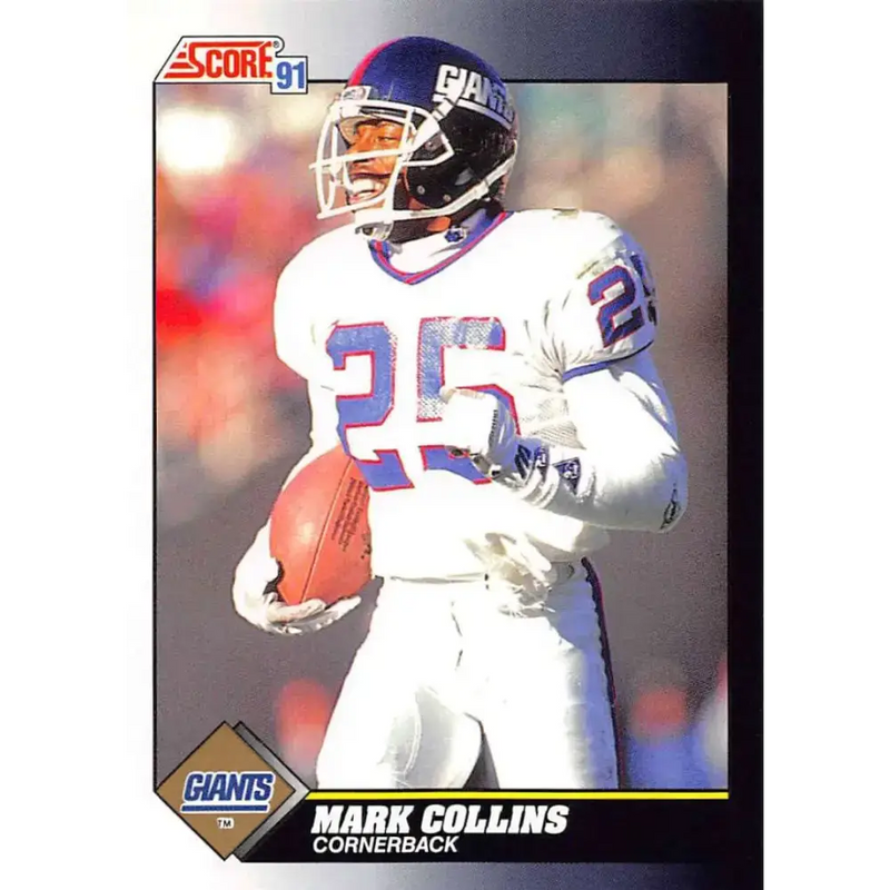 1991 Score #500 Mark Collins EX Excellent New York Giants Football Card - Football Card Single