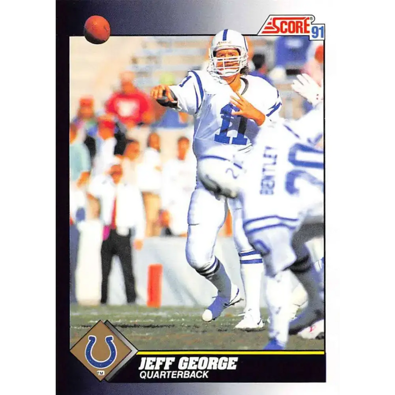 1991 Score #502 Jeff George EX Excellent Indianapolis Colts Football Card - Football Card Single