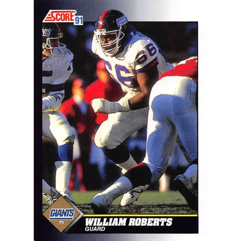 1991 Score #506 William Roberts EX Excellent New York Giants Football Card - Football Card Single