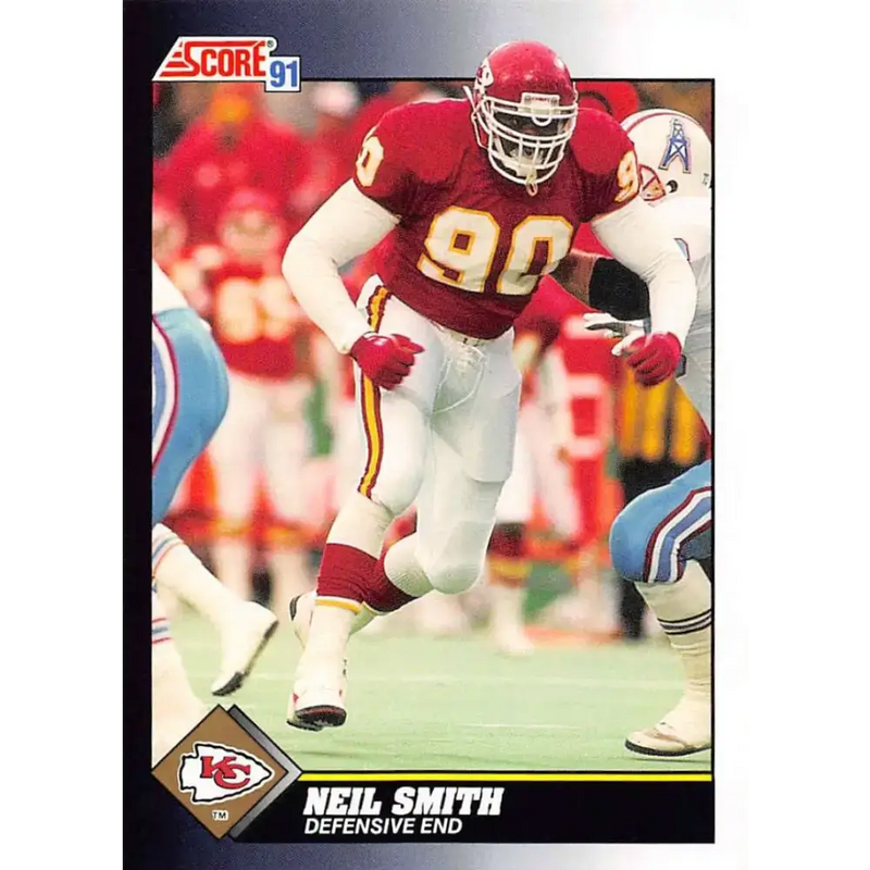 1991 Score #507 Neil Smith EX Excellent Kansas City Chiefs Football Card - Football Card Single