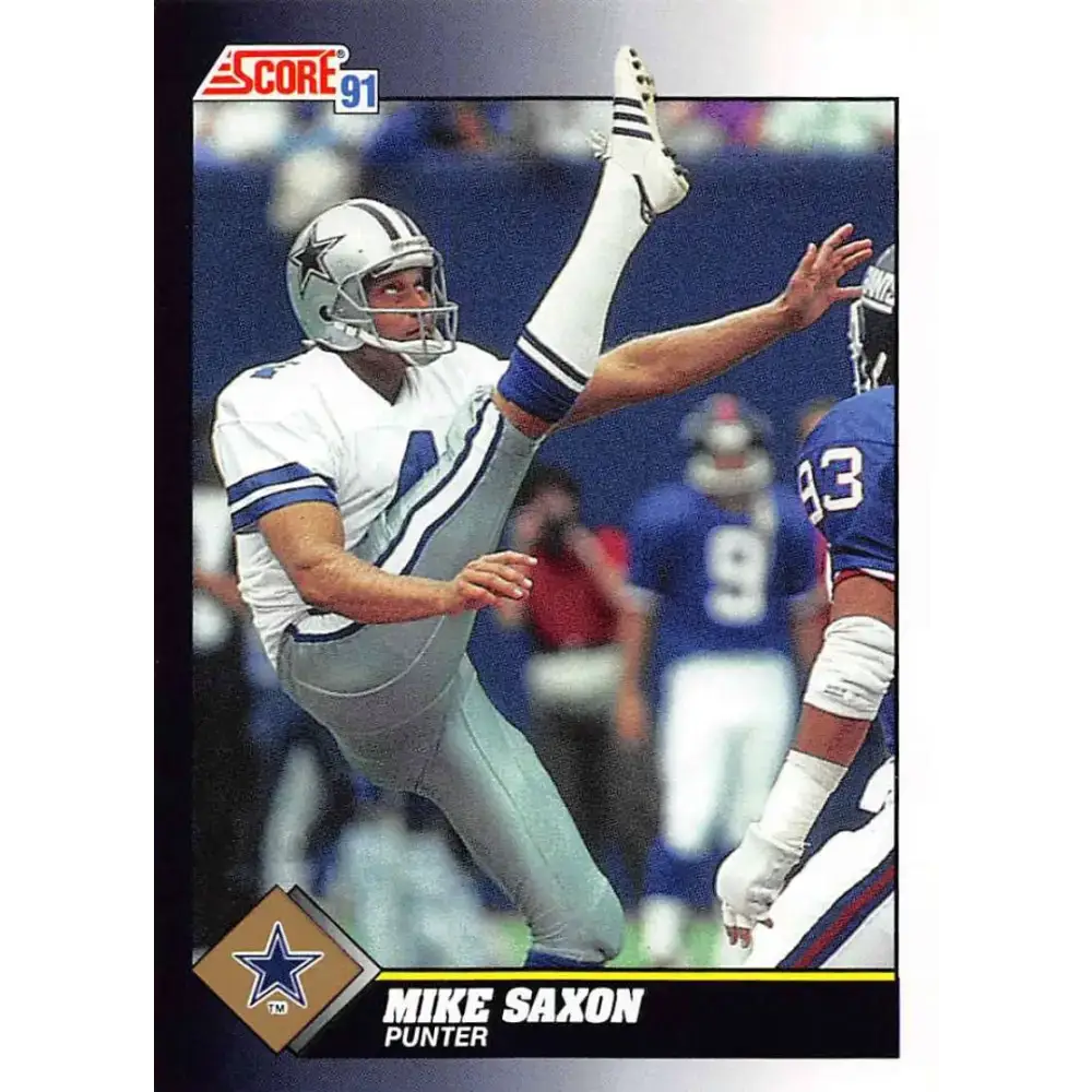 1991 Score #508 Mike Saxon EX Excellent Dallas Cowboys Football Card - Football Card Single