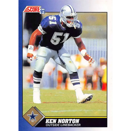 1991 Score #51 Ken Norton EX Excellent Dallas Cowboys Football Card - Football Card Single