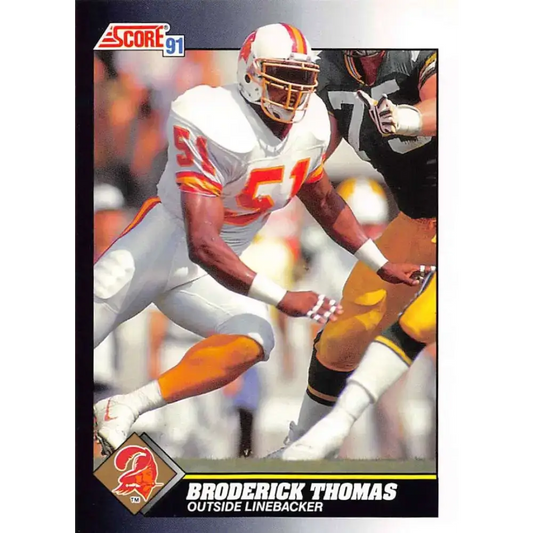 1991 Score #510 Broderick Thomas EX Excellent Tampa Bay Buccaneers Football Card