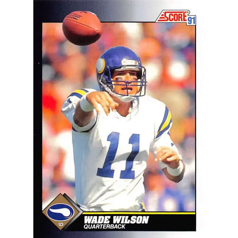 1991 Score #511 Wade Wilson EX Excellent Minnesota Vikings Football Card - Football Card Single