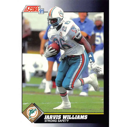 1991 Score #516 Jarvis Williams EX Excellent Miami Dolphins Football Card