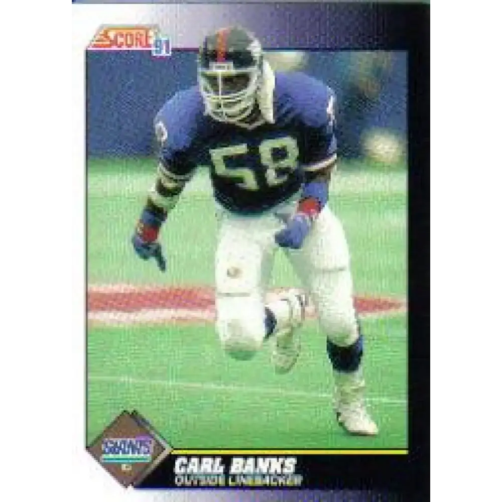 1991 Score #518 Carl Banks EX Excellent New York Giants Football Card - Football Card Single