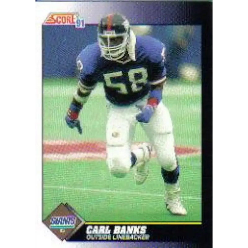 1991 Score #518 Carl Banks EX Excellent New York Giants Football Card - Football Card Single