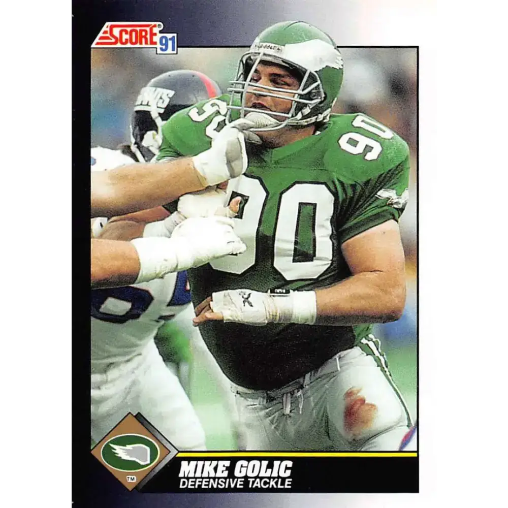 1991 Score #519 Mike Golic EX Excellent Philadelphia Eagles Football Card - Football Card Single