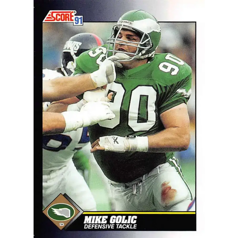 1991 Score #519 Mike Golic EX Excellent Philadelphia Eagles Football Card - Football Card Single