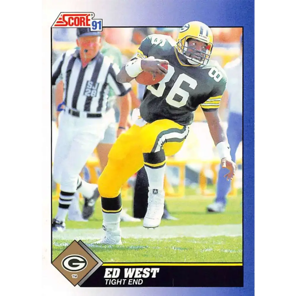 1991 Score #52 Ed West EX Excellent Green Bay Packers Football Card - Football Card Single