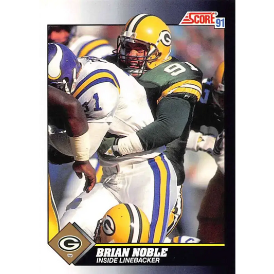 1991 Score #520 Brian Noble EX Excellent Green Bay Packers Football Card