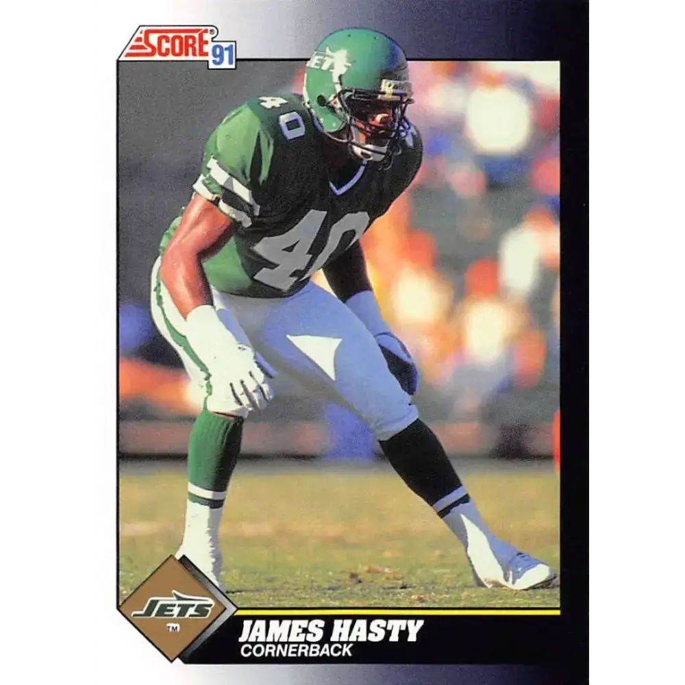 1991 Score #521 James Hasty EX Excellent New York Jets Football Card - Football Card Single