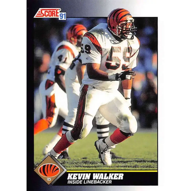 1991 Score #523 Kevin Walker EX Excellent RC Rookie Cincinnati Bengals Football Card - Football Card Single