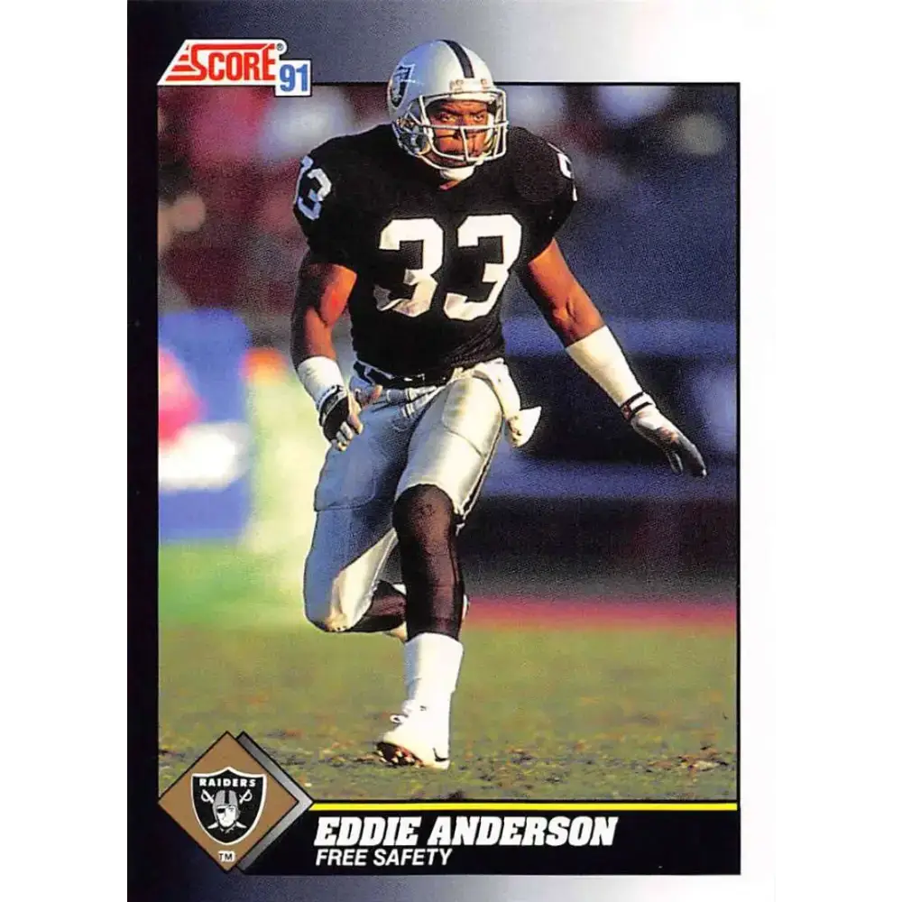 1991 Score #525 Eddie Anderson EX Excellent Los Angeles Raiders Football Card - Football Card Single