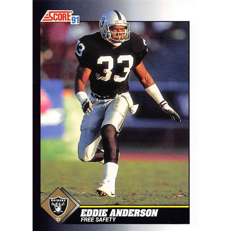 1991 Score #525 Eddie Anderson EX Excellent Los Angeles Raiders Football Card - Football Card Single