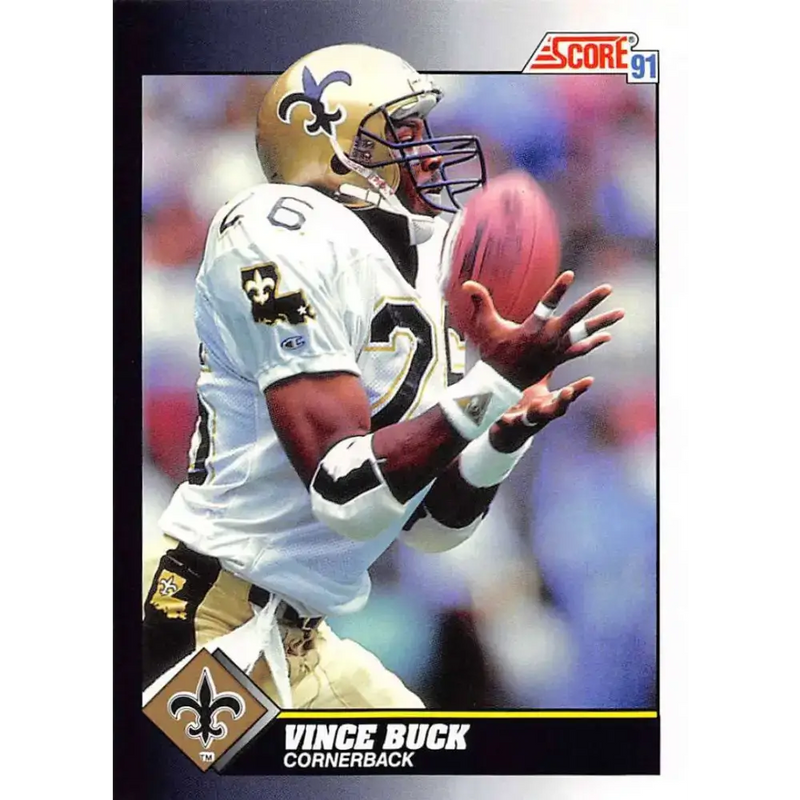 1991 Score #528 Vince Buck EX Excellent New Orleans Saints Football Card - Football Card Single