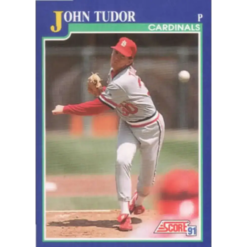 1991 Score #53 John Tudor UER NM-MT St. Louis Cardinals Baseball Card - Baseball Card Single