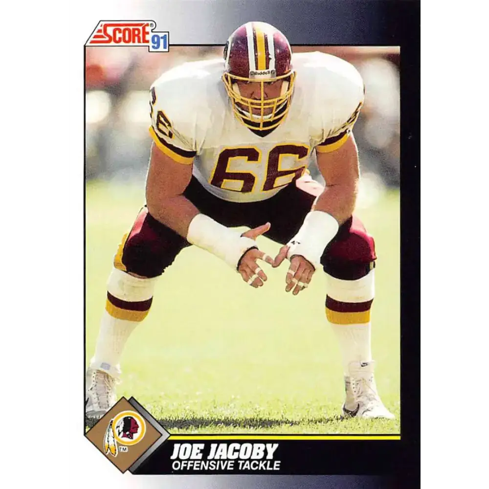 1991 Score #532 Joe Jacoby EX Excellent Washington Redskins Football Card - Football Card Single