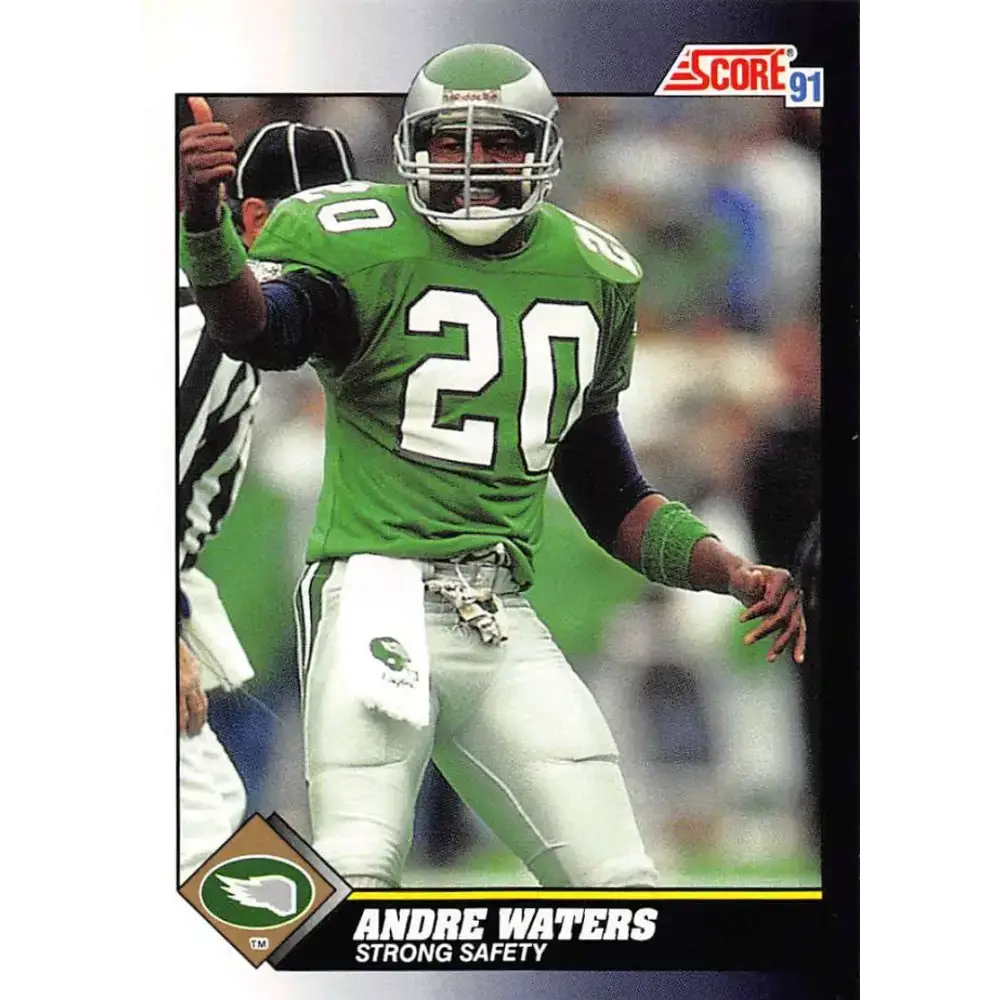 1991 Score #536 Andre Waters EX Excellent Philadelphia Eagles Football Card - Football Card Single