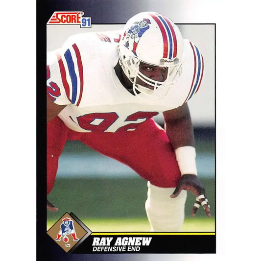 1991 Score #539 Ray Agnew EX Excellent New England Patriots Football Card - Football Card Single