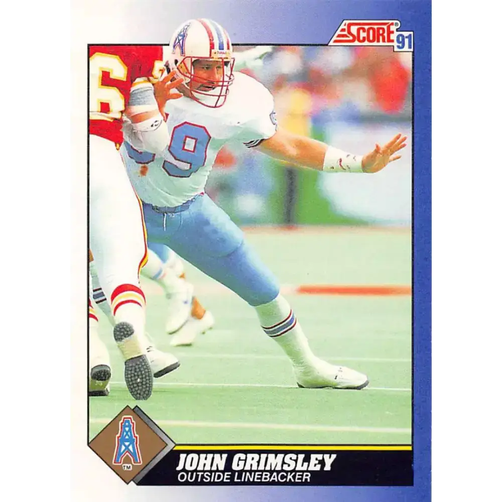 1991 Score #54 John Grimsley EX Excellent Houston Oilers Football Card - Football Card Single