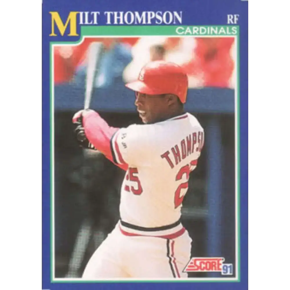 1991 Score #54 Milt Thompson NM-MT St. Louis Cardinals Baseball Card - Baseball Card Single