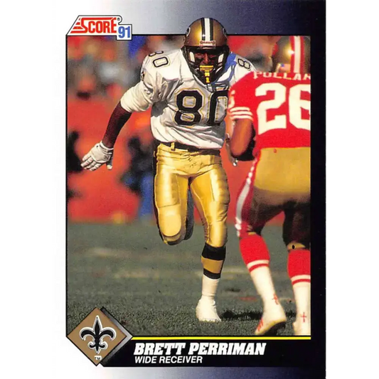 1991 Score #541 Brett Perriman EX Excellent New Orleans Saints Football Card