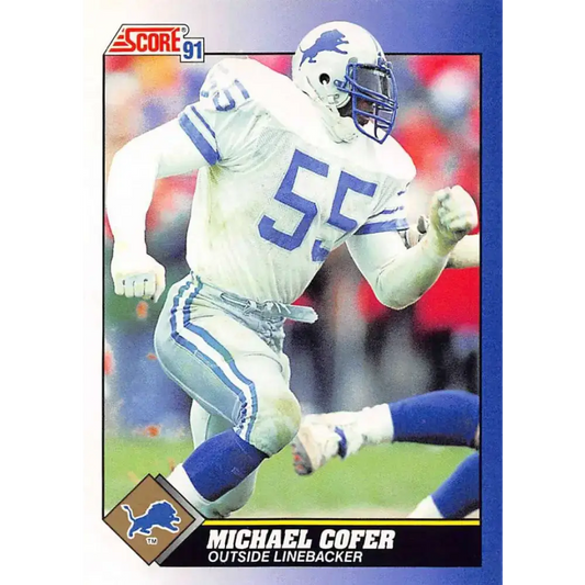 1991 Score #55 Michael Cofer EX Excellent Detroit Lions Football Card - Football Card Single