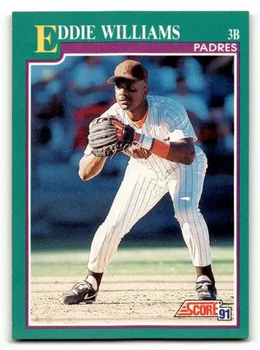 Original gloss Eddie Williams San Diego Padres baseball card 1991 Score #552