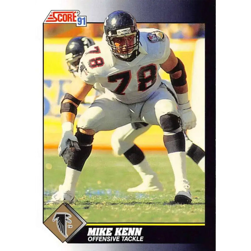 1991 Score #552 Mike Kenn EX Excellent Atlanta Falcons Football Card - Football Card Single