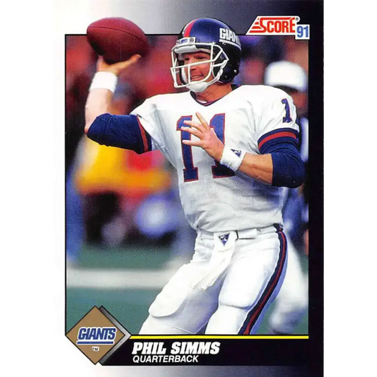 1991 Score #555 Phil Simms EX Excellent New York Giants Football Card - Football Card Single