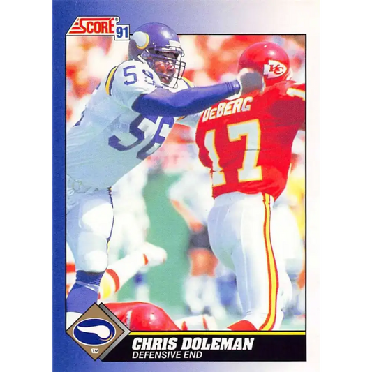 1991 Score #56 Chris Doleman EX Excellent Minnesota Vikings Football Card - Football Card Single