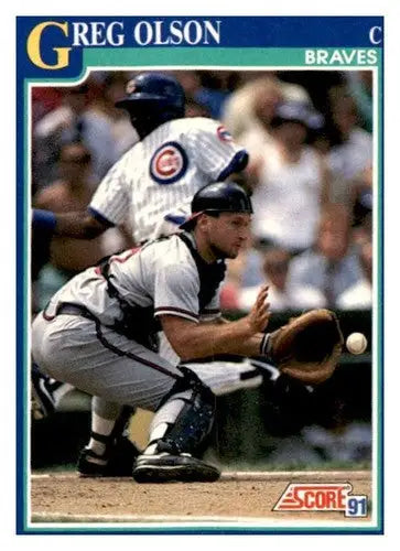 1991 Score #56 Greg Olson EX/NM - Baseball Card Single