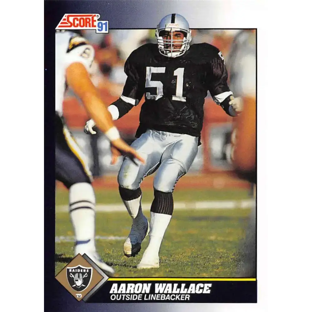 1991 Score #562 Aaron Wallace EX Excellent Los Angeles Raiders Football Card - Football Card Single