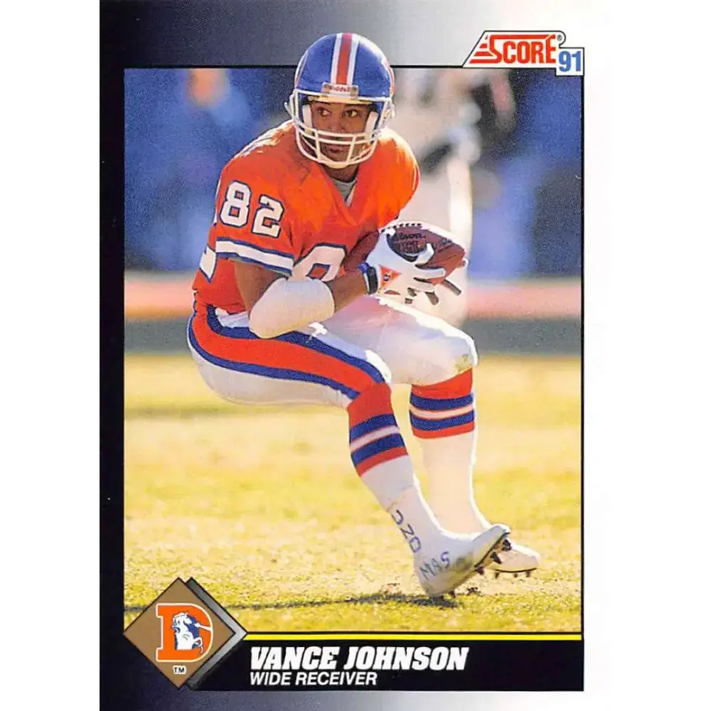 1991 Score #563 Vance Johnson EX Excellent Denver Broncos Football Card - Football Card Single