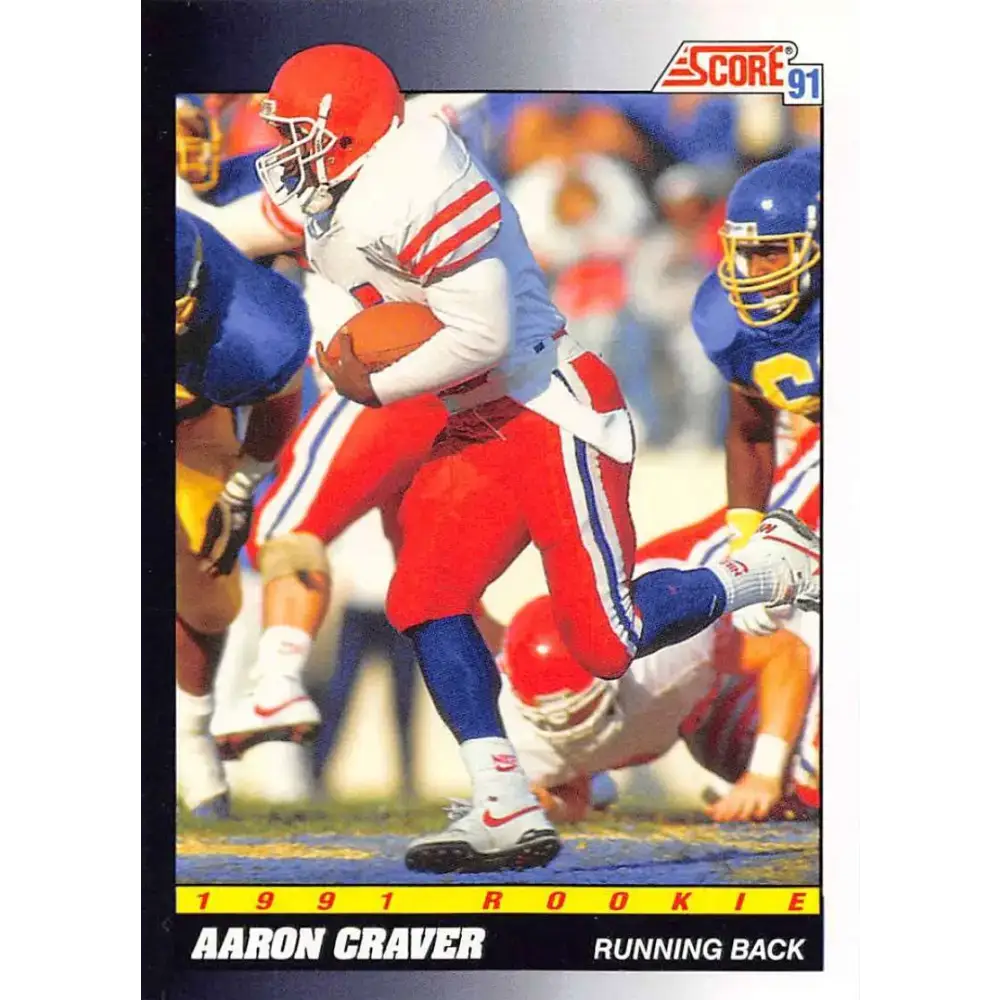 1991 Score #564 Aaron Craver EX Excellent RC Rookie Fresno State Bulldogs Football Card - Football Card Single