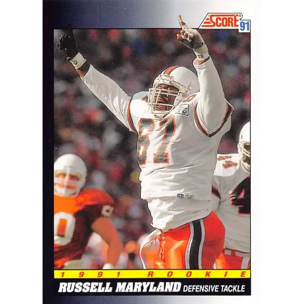 1991 Score #565 Russell Maryland EX Excellent RC Rookie Miami Hurricanes Football Card - Football Card Single