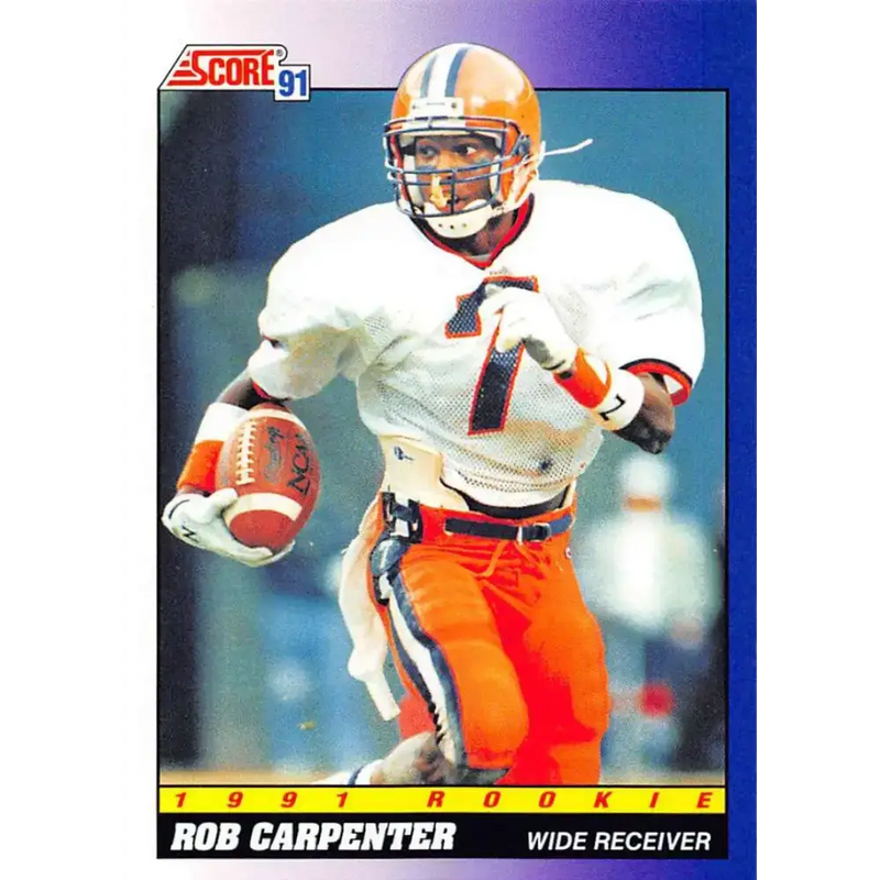 1991 Score #570 Rob Carpenter EX Excellent RC Rookie Syracuse Orangemen Football Card - Football Card Single