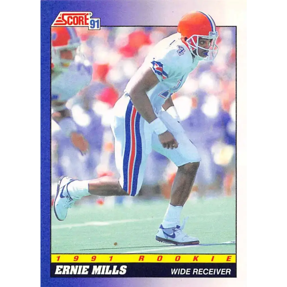 1991 Score #573 Ernie Mills EX Excellent RC Rookie Pittsburgh Steelers Football Card - Football Card Single