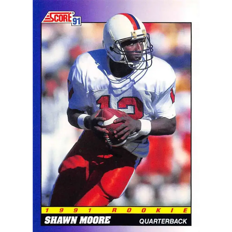 1991 Score #577 Shawn Moore EX Excellent RC Rookie Virginia Cavaliers Football Card - Football Card Single