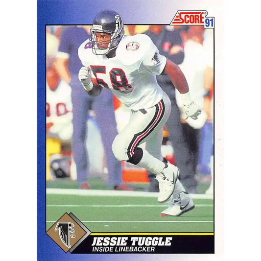 1991 Score #58 Jessie Tuggle EX Excellent Atlanta Falcons Football Card - Football Card Single